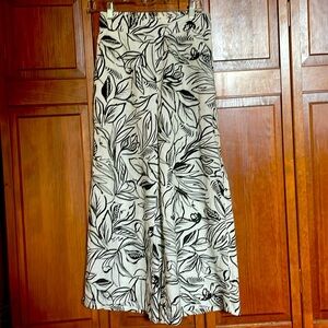 Black and ivory palazzo pants